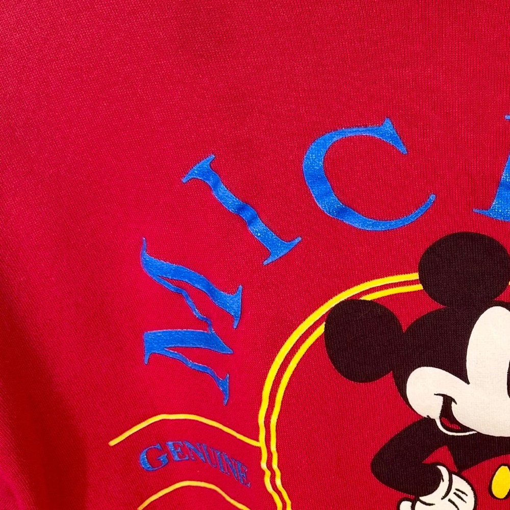 Disney Mickey Unlimited Jerry Leigh Sweatshirt XL Red Vintage 90s Tultex - Picture 9 of 10